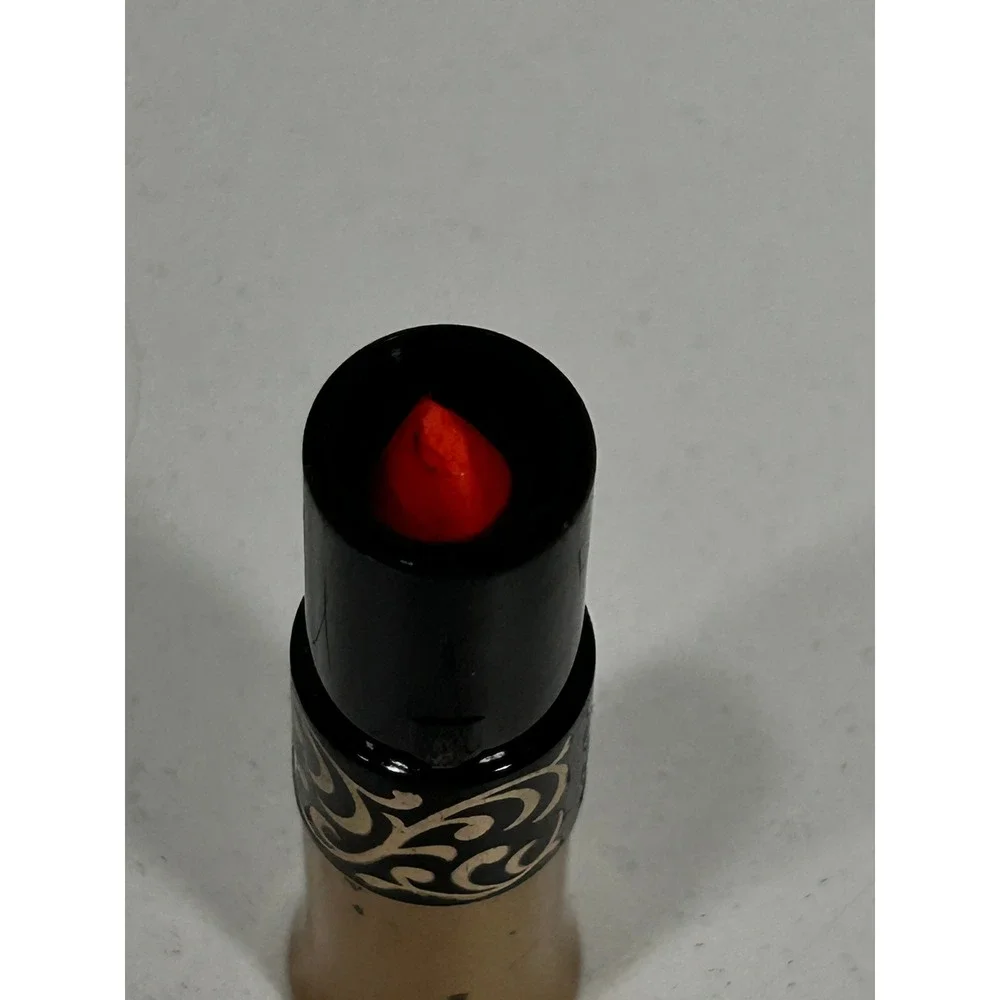 Vintage Dura-Gloss Lipstick Light Pink 401 Gold Black Filigree Case Winarick NY